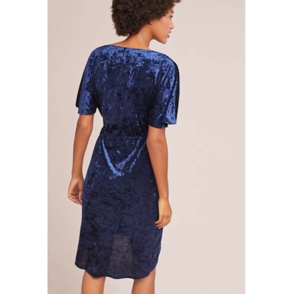 NWT ANTHROPOLOGIE VELVET PLISSE DRESS - Picture 2 of 3